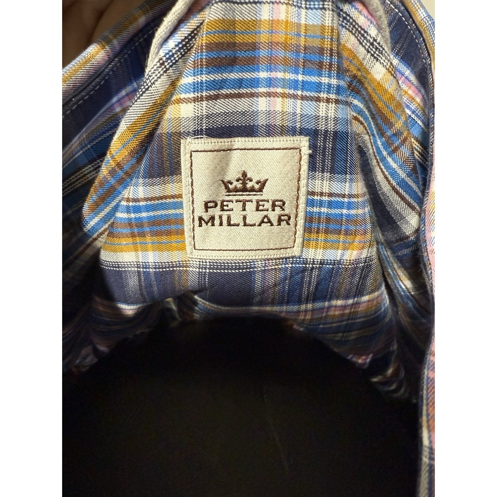 Peter Millar Plaid Shirt Men's Size Extra Large Button Shirt